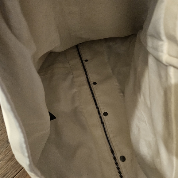 Fried Denim Faux Leather Jacket White Men's Size Medium Used Condition Zippers.  - Picture 14 of 14